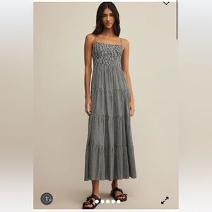 Z Supply BALOS GINGHAM DRESS - black and white size small